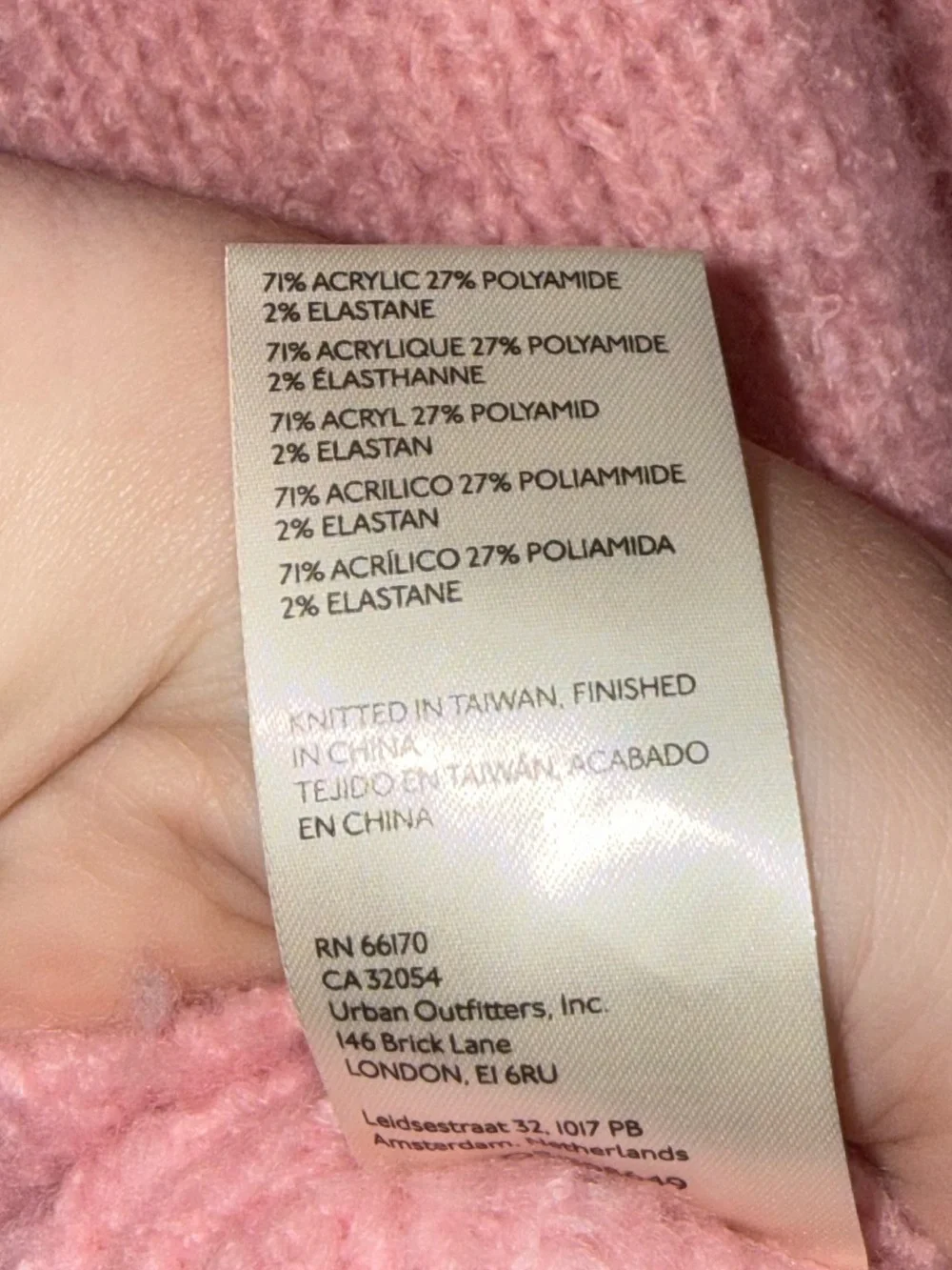 Free People Pink Turtleneck Oversized Knit Sweater Chunky Pullover Small